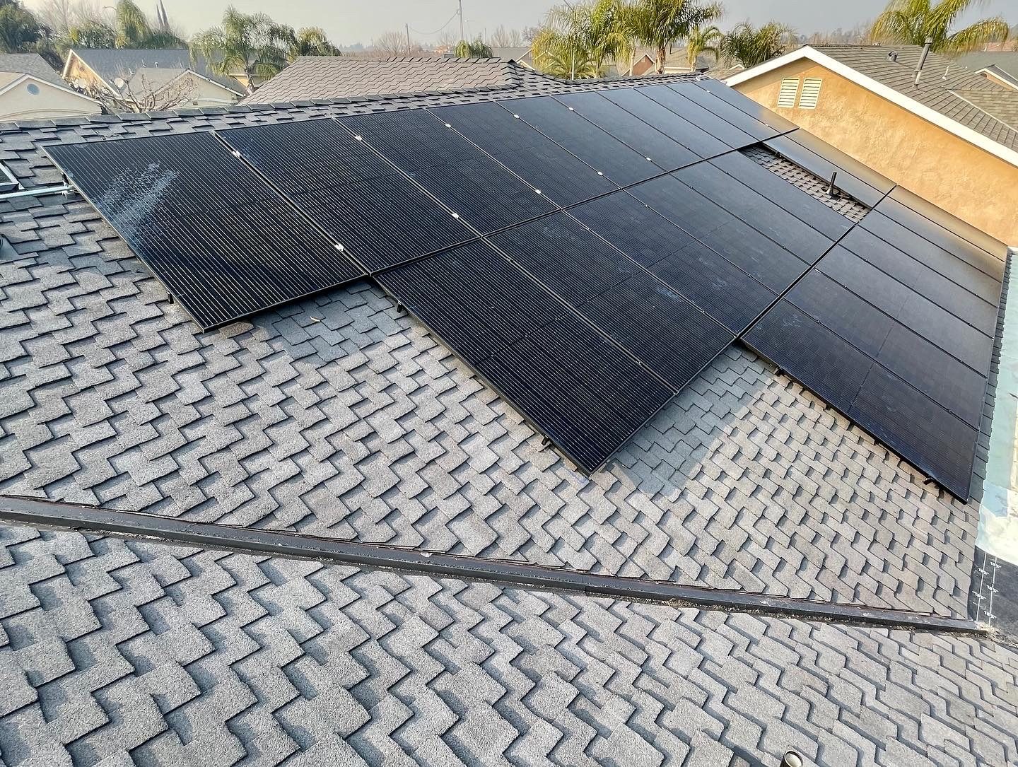 Solar panels installed by Net Metering Systems on a Central Valley home